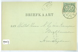 HANDGESCHREVEN BRIEFKAART Uit 1908 Van Met POSTWISSEL Van DEVENTER Naar AMSTERDAM * NVPH 55 (9447) - Cartas & Documentos