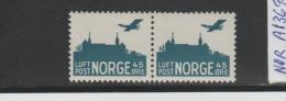 Nor Mi.nr.A136/ - NORWEGEN - Flugzeug über Akershus 1937  (Paar)* - Unused Stamps