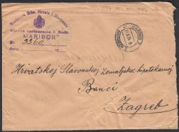 Yugoslavia 1924, Stampless Cover Maribor To Zagreb W./ Postmark Maribor - Brieven En Documenten