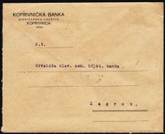 Switzerland 1924, Cover Koprivnica To Zagreb W./ Postmark Koprivnica - Cartas & Documentos