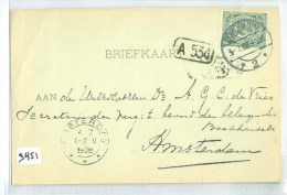 HANDGESCHREVEN BRIEFKAART Uit 1908 Van DORDRECHT Naar AMSTERDAM * NVPH 55 (9451) - Storia Postale