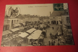 Cp  La Suze Vue D'ensemble Du Marché - La Suze Sur Sarthe