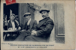 St Hippolyte Du Fort(30)Match Aviation Mr Et Mme Legagneux,mr Guillaux,belle Cpa Bon état - Unclassified