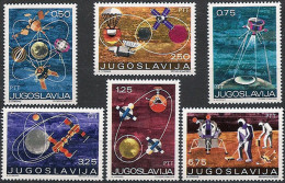 YUGOSLAVIA 1971 Space Exploration Set MNH - Unused Stamps