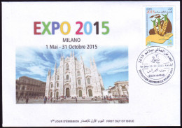 ARGELIA 2014 FDC World Expo Milan 2015 Milano Expo - Milan Cathedral Mailänder Dom Italia Italy Exposition Food Feeding - 2015 – Milaan (Italië)