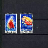 239315755 IJSLAND  POSTFRIS MINT NEVER HINGED POSTFRISCH EINWANDFREI   YVERT 561 562 KERSTMIS - Ungebraucht