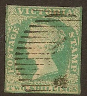 VICTORIA 1854 2/- QV SG 35 U #JX16 - Used Stamps