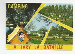 27 - LIVRY-LA-BATAILLE -  LE TERRAIN DE CAMPING CARAVANING - 1987 - Ivry-la-Bataille
