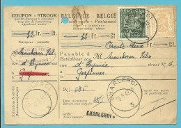 710+768 Op "Mandat De Poste / Postwissel" Met Stempel CHARLEROI 3 - 1948 Export