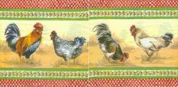 4 Diff. Serviettes En Papier / Paper Napkins / Ferme Farm Country Life Rooster Coq Hahn Gallo - Serviettes Papier à Motif