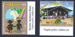 2013 SAN MARINO "INAUGURAZIONE SCUOLA MATERNA IN MALAWI - MATOLA" SINGOLI MNH - Nuevos