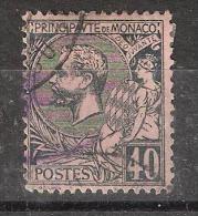 MONACO, 1891, Yvert N° 17, Prince Albert 1 Er,  40 C  Bleu Sur Rose Obl TB, Cote 3 Euros - Oblitérés
