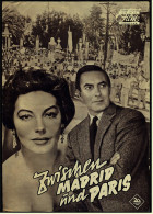 Das Neue Film-Programm Von Ca. 1951  -  "Zwischen Madrid Und Paris"  -  Mit Tyrone Power - Ava Gardner - Zeitschriften