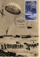 Carte 1° Jour, 20° Anniversaire Du Debarquement,Parachutistes Et Commandos,Paris 1969,obliteration,timbre - Parachutting