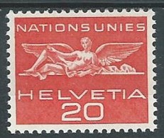 1955 SVIZZERA SERVIZIO NAZIONI UNITE 20 CENT MH * - Service