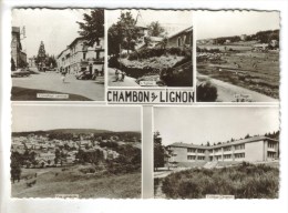 CPSM LE CHAMBON SUR LIGNON (Haute Loire) - 950 M 5 Vues - Le Chambon-sur-Lignon