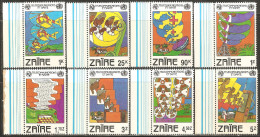 Zaire 1982 Mi# 747-754 ** MNH - 13th World Telecommunications Day - Nuovi