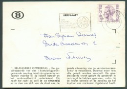 S 70  Obl. Mécanique De LEUVEN X Sur Carte De La SNCB Du 16-7-1975 Vers La Ville.- 10369 - Otros & Sin Clasificación