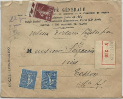 1930? - SEMEUSE - ENVELOPPE CHARGEE De PARIS Pour TESSON - Briefe U. Dokumente