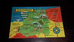 C-24156 WILTSHIRE CARTINE GEOGRAFICA MAPPA SWIDON SALISBURY MELKSHAM - Other & Unclassified