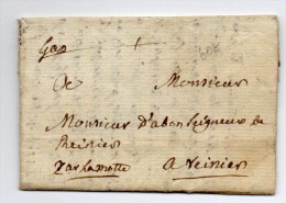 1779 - LETTRE Avec MARQUE MANUSCRITE De GAP (HAUTES ALPES) - INDICE 15 - 1701-1800: Vorläufer XVIII