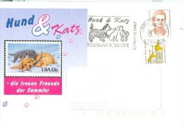 BRD Lorch MWST 1995 Hund & Katz Hund + Katze Sieger - Poststempel - Freistempel