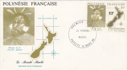 10438- MAOHI WORLD, PEOPLE, ISLANDS, COVER FDC, 1990, FRENCH POLYNESIA - FDC