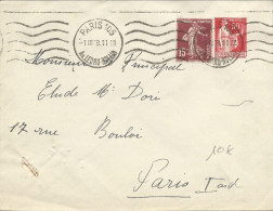 1938 - PAIX - ENVELOPPE ENTIER De PARIS - Sobres Tipos Y TSC (antes De 1995)