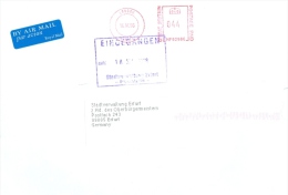 Grossbritannien London TGST 1998 Luftpostbrief Nach Deutschland - Franking Machines (EMA)