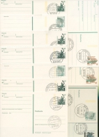 Bund 11 Versch. Ganzsachen Ex P 140/57 Incl. P148 Gestempelt (XL5220) - Cartes Postales - Oblitérées