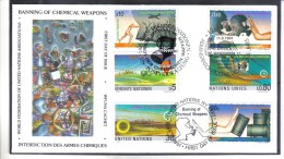 FCD701  FDC UNO WIEN 1991  MICHL 119/20 UNO GENF 204/05 UNO NEW YORK  617/18 - FDC