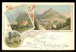 Gruss Vom Semmering / Verlag M. Riegler / Year 1898 / Old Postcard Traveled - Semmering