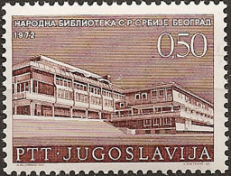 YUGOSLAVIA 1972 140th Anniversary Of And Re-opening Of National Library Belgrade MNH - Ongebruikt