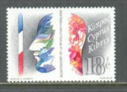 1989 CYPRUS FRENCH REVOLUTION MICHEL: 719 MNH ** - Révolution Française