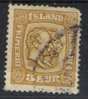 Iceland 1907 3a Kings Frederik And Christian Issue #72 - Usati