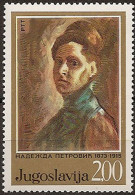 YUGOSLAVIA 1973 Birth Centenary Of Nadezda Petrovic (painter) Self-portrait MNH - Ungebraucht