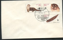DDR U7 Umschlag FISCHOTTER Sost. 1987  Kat. 5,00 € - Enveloppes - Oblitérées