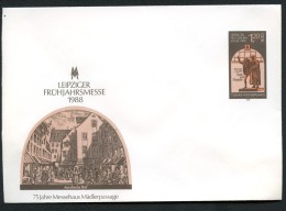 DDR U8 Umschlag AUERBACHS HOF Leipzig ** 1988 Kat. 6,00 € - Umschläge - Ungebraucht