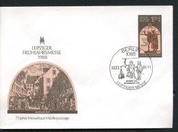 DDR U8 Umschlag AUERBACHS HOF Sost. 1988  Kat. 5,00 € - Briefomslagen - Gebruikt