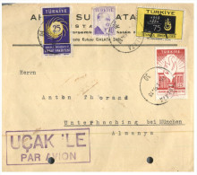 (001) Air Mail Cover Posted From Turkey To Germany - 1959 ? - Storia Postale