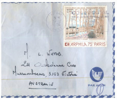 (001) France - ARPHILA 75 Air Mail Cover Posted To Australia Posted In 1974 - Lettres & Documents