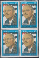 2001.9- * CUBA 2001. MNH. 50 ANIV DE LA MUERTE DE EDUARDO CHIVAS. BLOCK 4. - Nuovi