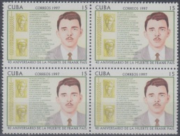 1997.18- * CUBA 1997. MNH. 40 ANIV MUERTE DE FRANK PAIS. BLOCK 4 - Ongebruikt