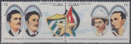 1997.27- * CUBA 1997. MNH. GENERALES DE LA GUERRA DE INDEPENDENCIA. INDEPENDENCE WAR. SE-TENAM. - Unused Stamps