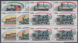 2001.39- * CUBA 2001. MNH. LOCOMOTORAS ANTIGUAS. FERROCARRIL. RAILROAD. RAILWAYS. LOCOMOTIVE. TRAIN. BLOCK 4. - Nuovi