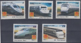 2001.40- * CUBA 2001. MNH. TRENES JAPONESES. JAPAN. FERROCARRIL. RAILROAD. RAILWAYS. LOCOMOTIVE. TRAIN. - Nuovi