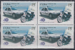 1998.2- * CUBA 1998. MNH. 40 ANIV PNR. POLICIA. POLICE. PATRULLA POLICIAL. BLOCK 4. - Ongebruikt