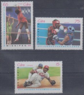 1999.15- * CUBA 1999. MNH. JUEGOS PANAMERICANOS. PANAMERICAN GAMES WINNIPEG. BEISBOL. BOXEO. BOLEIVOL. - Unused Stamps