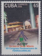 2000.13- * CUBA 2000. MNH. CONGRESO PANAMERICANO FERROCARRIL. RAILROAD. RAILWAYS. TRAIN. LOCOMOTIVE. - Usados