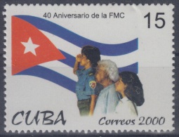 2000.24- * CUBA 2000. MNH. 40 ANIV FMC. FEDERACION MUJERES CUBANAS. BANDERA. FLAG. - Used Stamps